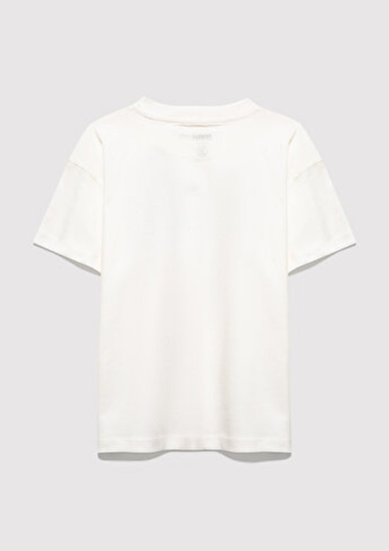 MAVİ - M7610426-70057 Kız Çocuk Beyaz Baskılı T-Shirt