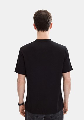 BACKANDBOND - B35S10054 Erkek Siyah Bisiklet Yaka T-Shirt