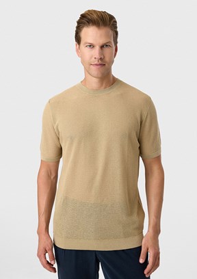BACKANDBOND - B35S40025 Erkek Kahverengi Triko T-Shirt