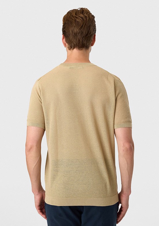 BACKANDBOND - B35S40025 Erkek Kahverengi Triko T-Shirt