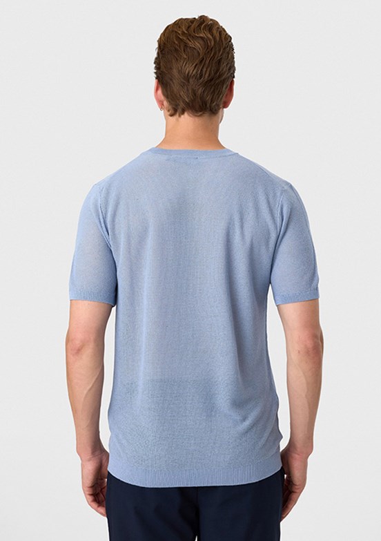 BACKANDBOND - B35S40025 Erkek Mavi Triko T-Shirt