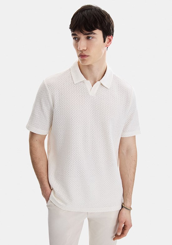BACKANDBOND - B35S10048 Erkek Bej Polo Yaka T-Shirt
