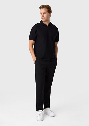 BACKANDBOND - B35S10048 Erkek Siyah Polo Yaka T-Shırt
