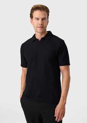 BACKANDBOND - B35S10048 Erkek Siyah Polo Yaka T-Shırt