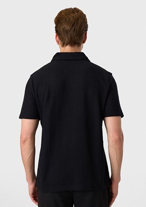 BACKANDBOND - B35S10048 Erkek Siyah Polo Yaka T-Shırt