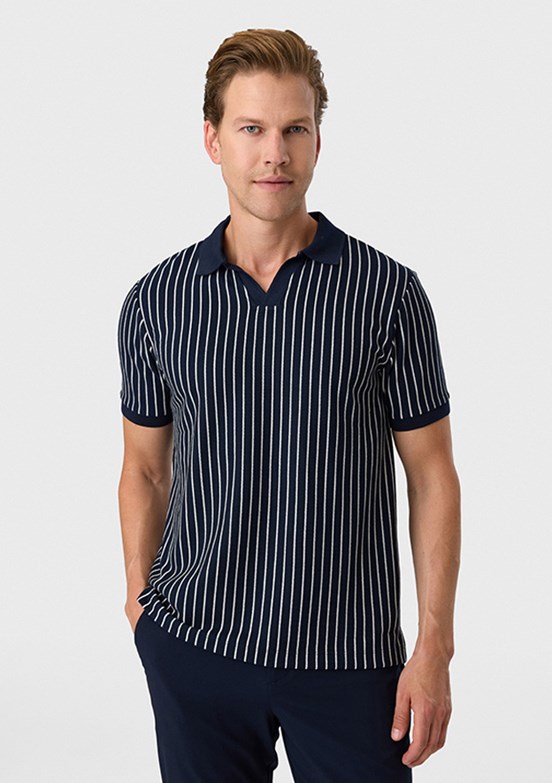 BACKANDBOND - B35S10012 Erkek Lacivert Polo Yaka T-Shırt