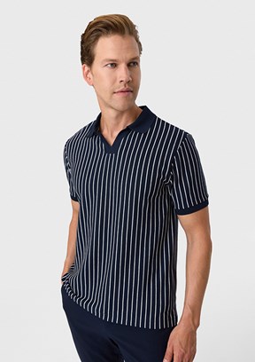 BACKANDBOND - B35S10012 Erkek Lacivert Polo Yaka T-Shırt