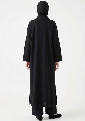 ARMİNE - 26YT549 Kadın Siyah Basic Hırka