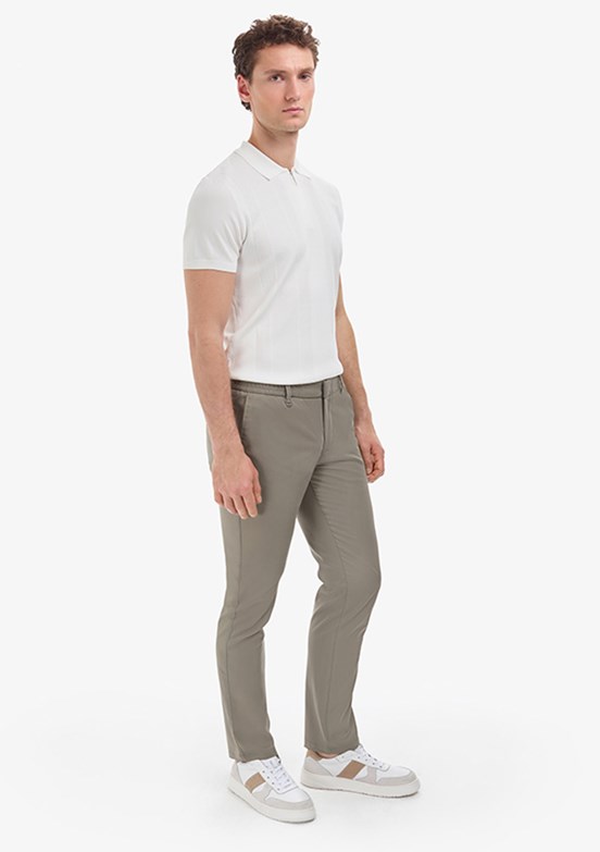 PİERRE CARDİN - Erkek Yeşil Çağla Slim Pantolon