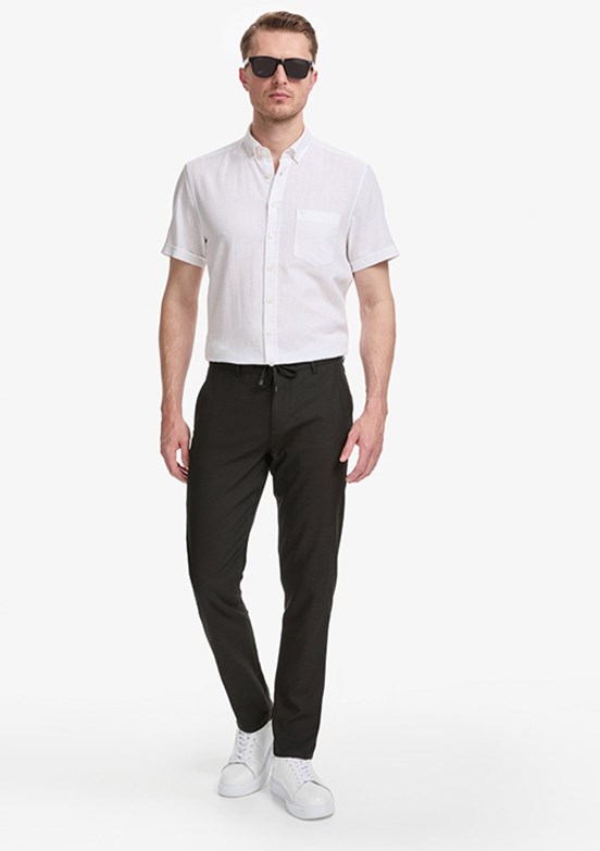 PİERRE CARDİN - Erkek Siyah Slim Pantolon