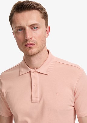 PİERRE CARDİN - Erkek Turuncu Basic T-Shirt