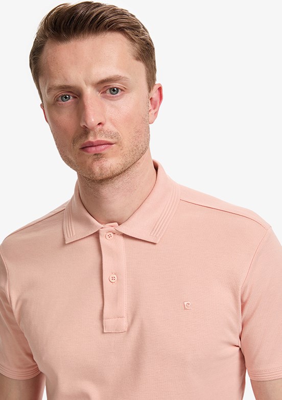 PİERRE CARDİN - Erkek Turuncu Basic T-Shirt