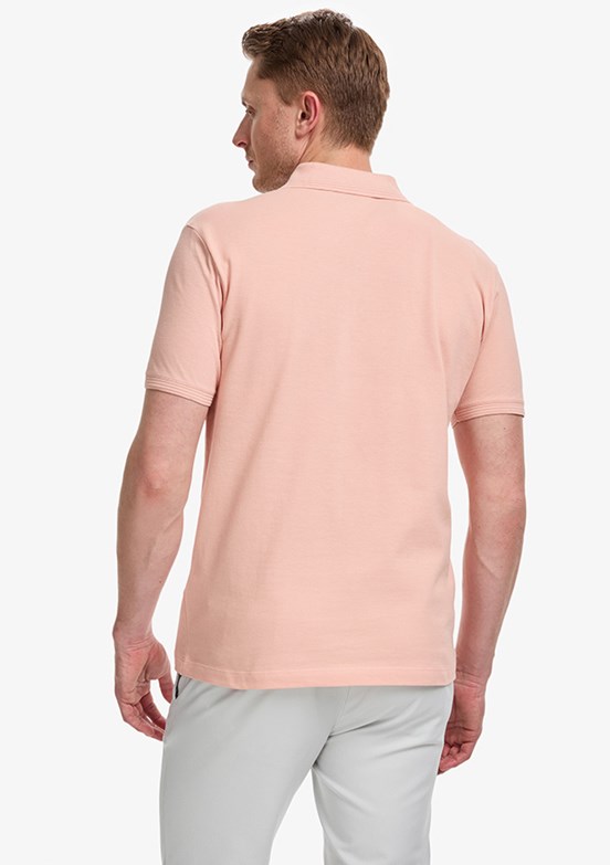 PİERRE CARDİN - Erkek Turuncu Basic T-Shirt