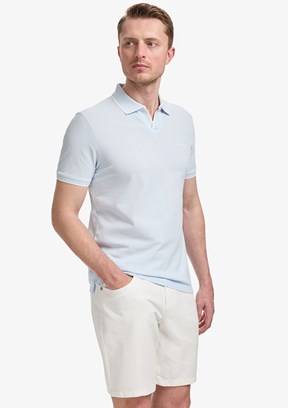 PİERRE CARDİN - Erkek Mavi Slim T-Shirt