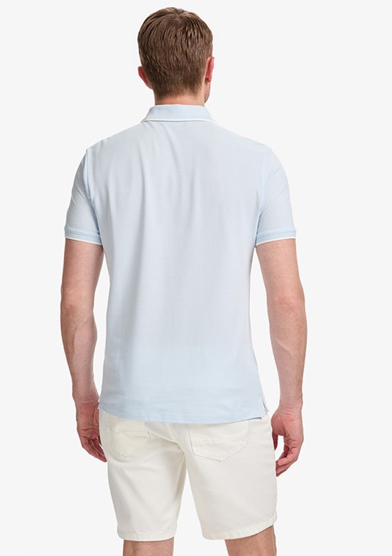 PİERRE CARDİN - Erkek Mavi Slim T-Shirt
