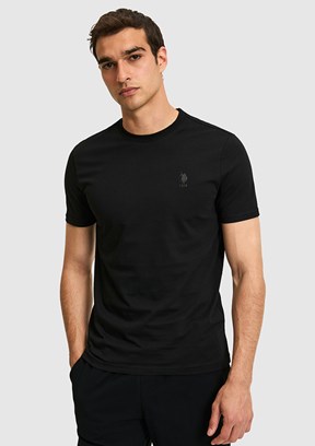 US POLO ASSN - Erkek Siyah Basic T-Shirt
