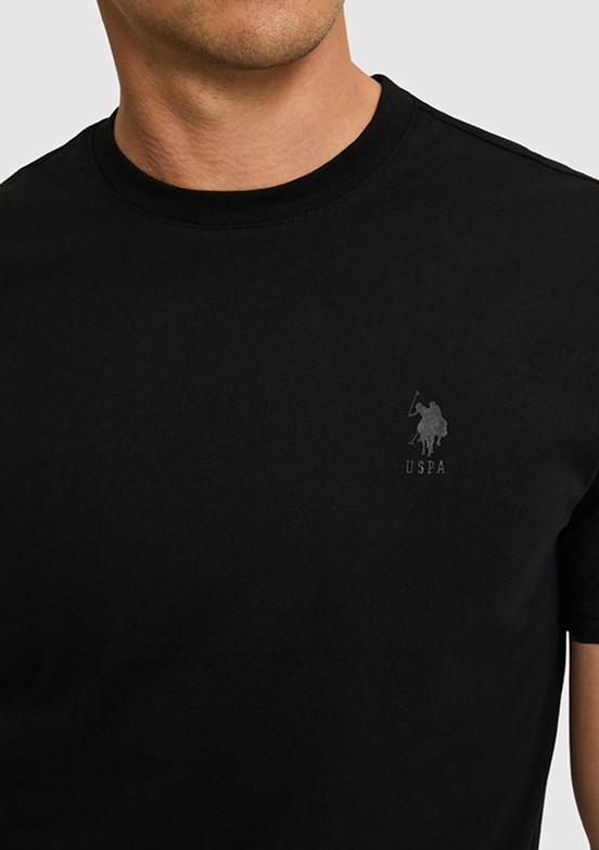 US POLO ASSN - Erkek Siyah Basic T-Shirt