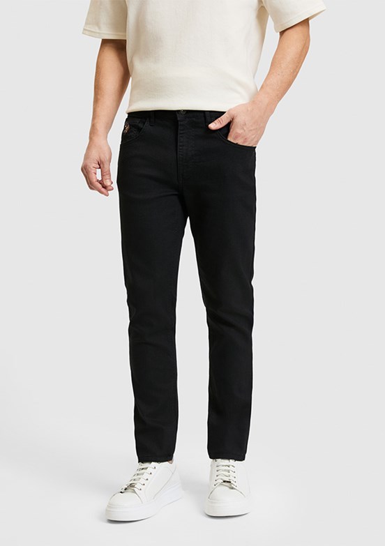 US POLO ASSN - Erkek Siyah Slim Jean Pantolon