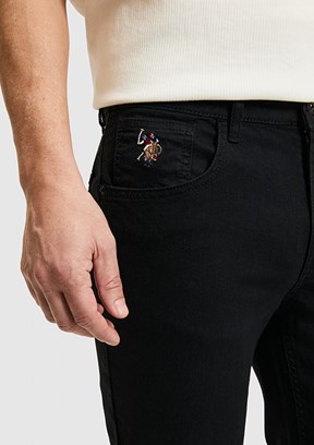 US POLO ASSN - Erkek Siyah Slim Jean Pantolon