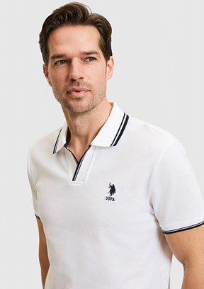 US POLO ASSN - Erkek Beyaz Slim T-Shirt