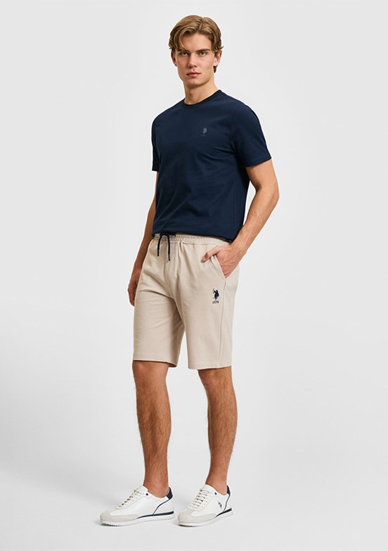 US POLO ASSN - Erkek Bej Bermuda Şort