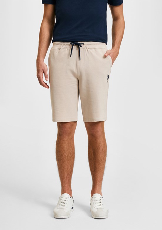US POLO ASSN - Erkek Bej Bermuda Şort