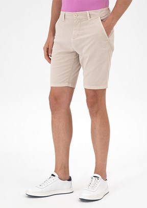 US POLO ASSN - Erkek Bej Kapri Şort