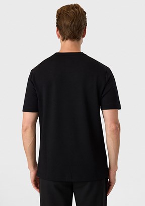 BACKANDBOND - B35S10050 Erkek Siyah Bisiklet Yaka T-Shirt