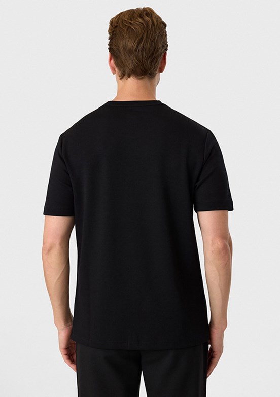 BACKANDBOND - B35S10050 Erkek Siyah Bisiklet Yaka T-Shirt