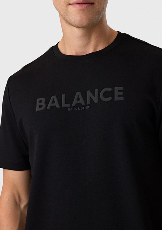 BACKANDBOND - B35S10050 Erkek Siyah Bisiklet Yaka T-Shirt