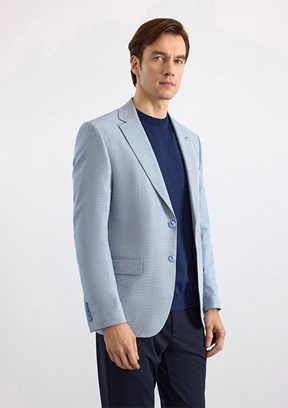 SÜVARİ - CT2021600434 Erkek Mavi Slim Ceket