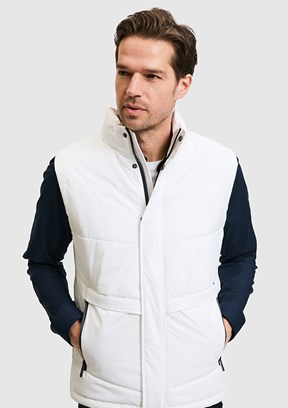 US POLO ASSN - Erkek Beyaz Basic Yelek