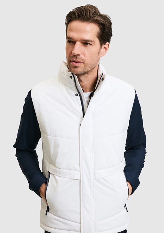 US POLO ASSN - Erkek Beyaz Basic Yelek