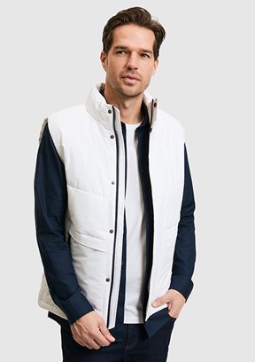 US POLO ASSN - Erkek Beyaz Basic Yelek