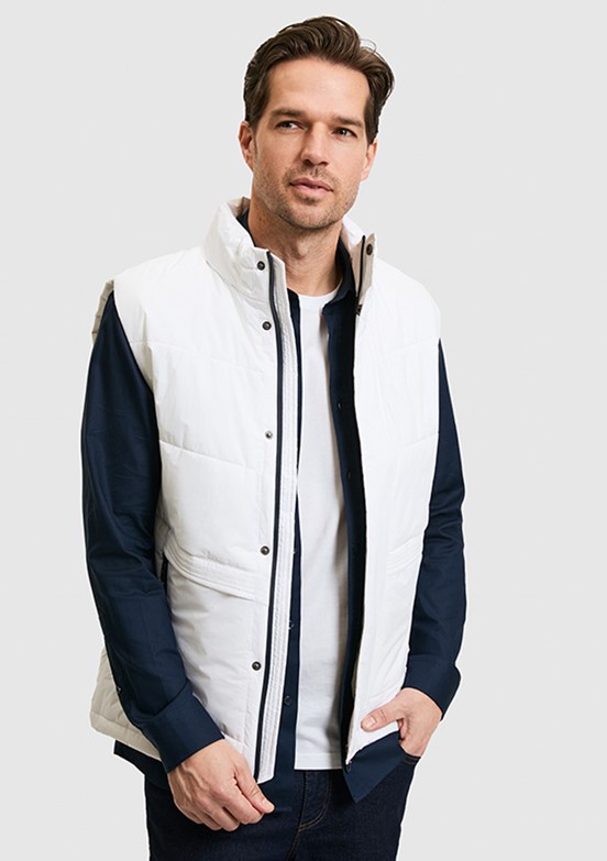 US POLO ASSN - Erkek Beyaz Basic Yelek