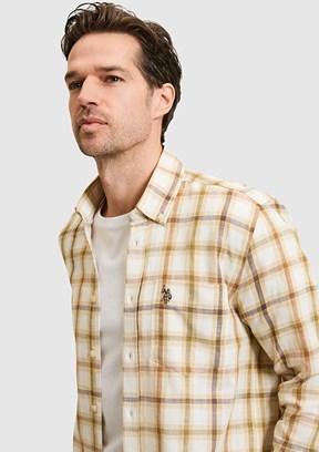 US POLO ASSN - Erkek Yeşil Uzun Kol Gömlek