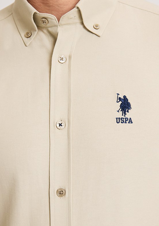 US POLO ASSN - Erkek Yeşil Slim Gömlek