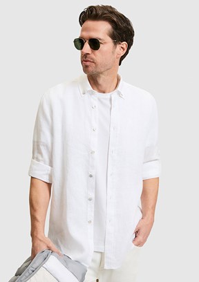 US POLO ASSN - Erkek Beyaz Regular Gömlek