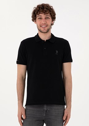 US POLO ASSN - Erkek Siyah Slim T-Shirt