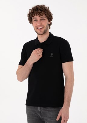 US POLO ASSN - Erkek Siyah Slim T-Shirt