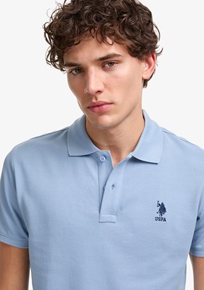 US POLO ASSN - Erkek Mavi Slim T-Shirt