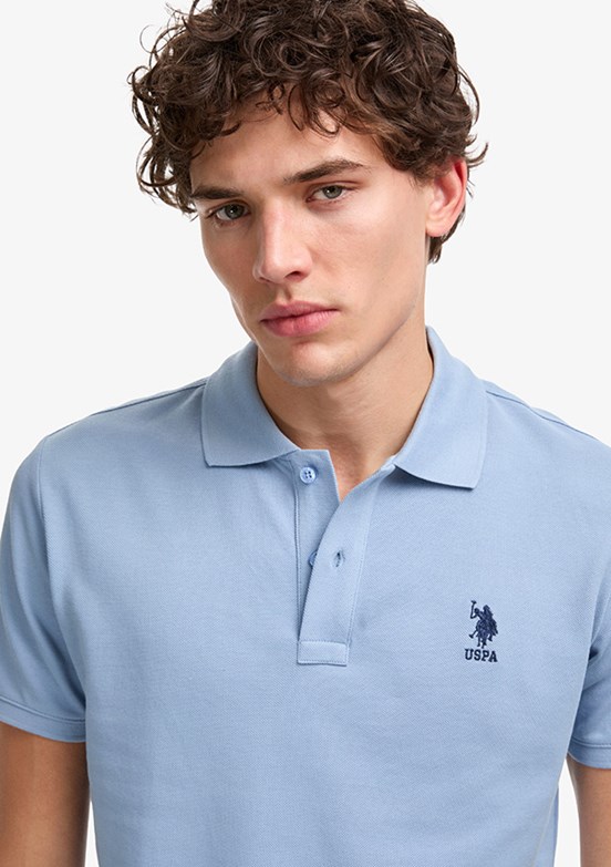 US POLO ASSN - Erkek Mavi Slim T-Shirt
