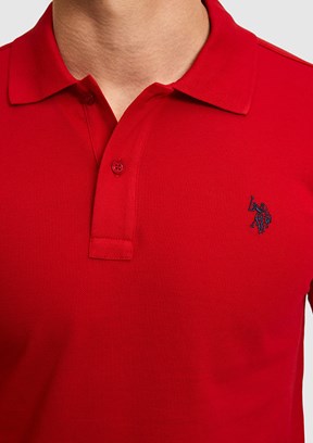 US POLO ASSN - Erkek Kırmızı Slim T-Shirt