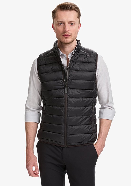PIERRE CARDIN - Erkek Siyah Slim Mont
