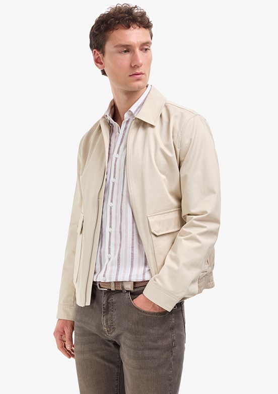 PİERRE CARDIN Erkek Bej Basic Mont
