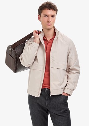 PİERRE CARDİN - Erkek Bej Basic Mont