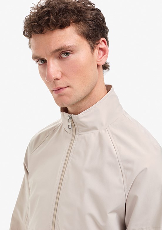 PİERRE CARDİN - Erkek Bej Basic Mont