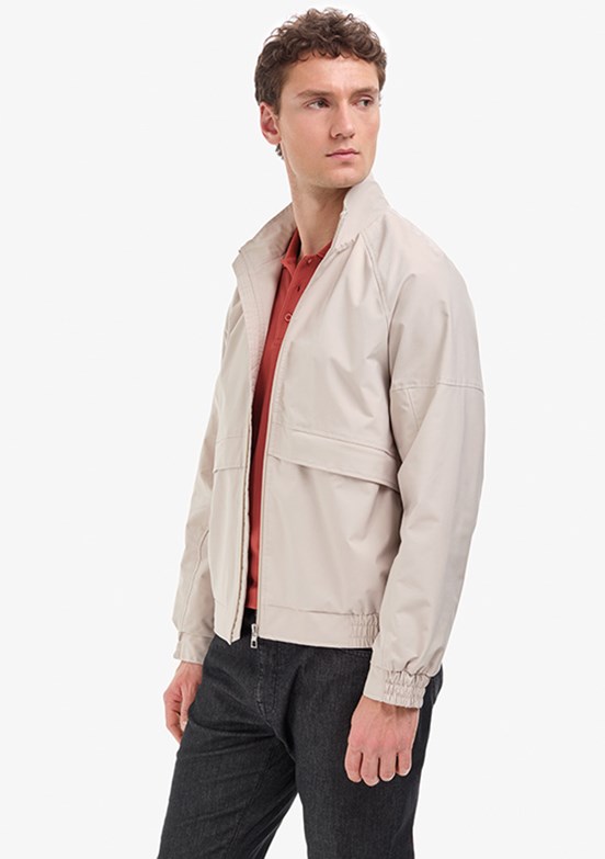 PİERRE CARDİN - Erkek Bej Basic Mont