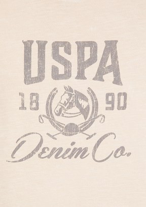 US POLO ASSN - Erkek Çocuk Bej Regular T-Shirt