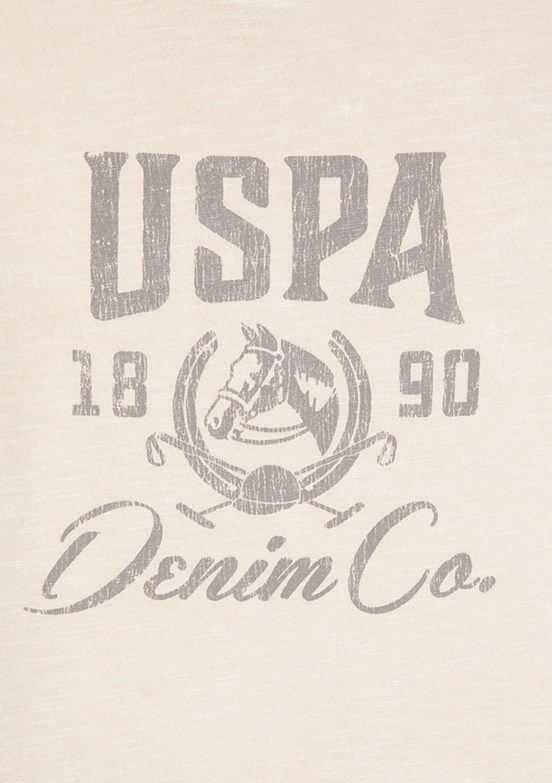 US POLO ASSN - Erkek Çocuk Bej Regular T-Shirt